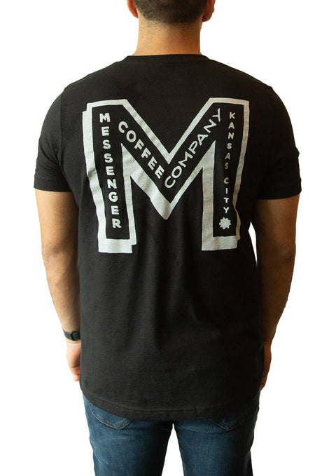 Messenger M Logo T-Shirt Black - Messenger Coffee