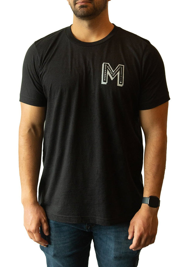 Messenger M Logo T-Shirt Black - Messenger Coffee